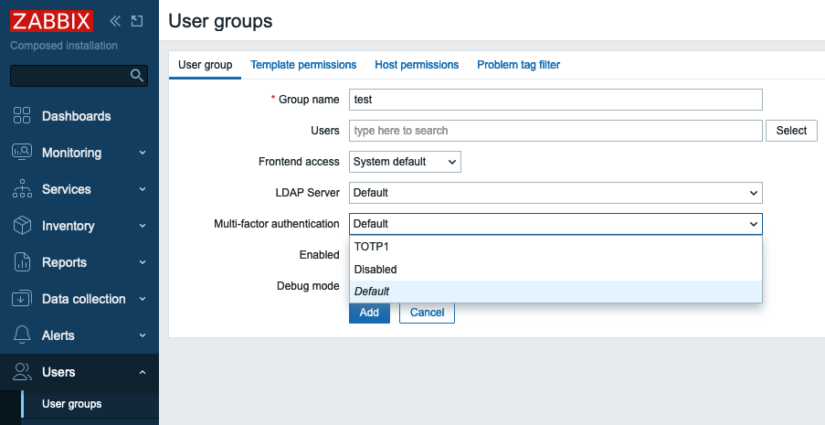 MFA new user group