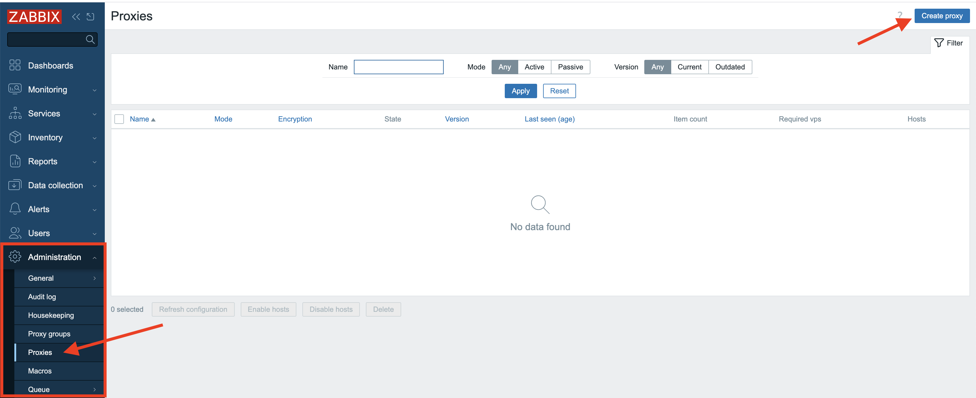 Create proxy