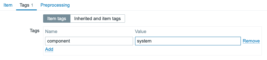 ICMP Ping item tags
