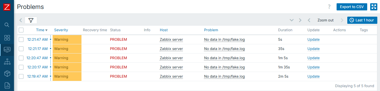 Advanced triggers - multiple events - no data