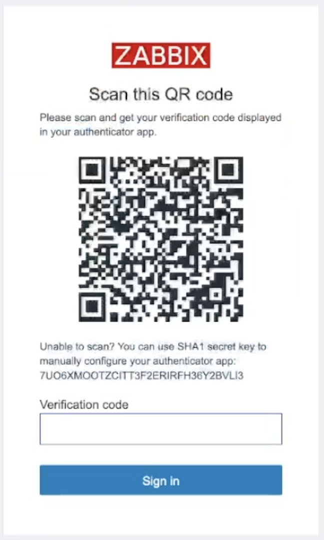 MFA TOTP QR code