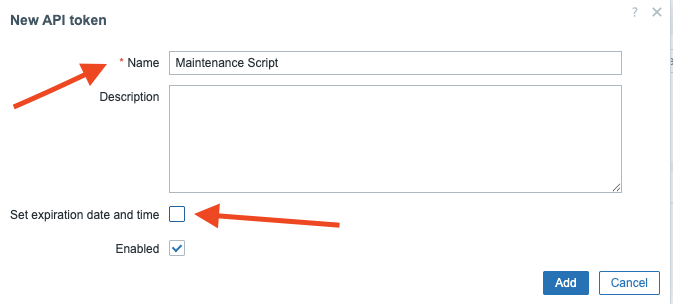 New API token
